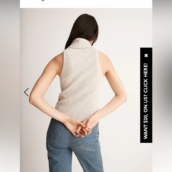 Madewell Hallowell Turtleneck Sweater Tank - Picture 2 of 3